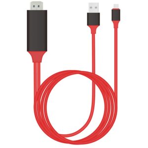 tek styz powered usb-c 4k hdmi cable compatible with motorola one action plus usb charging at max 2160p@60hz, 6ft/2m cable [red, thunderbolt 3]