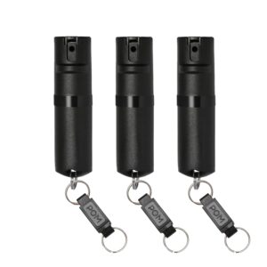 POM Pepper Spray Flip Top Keychain - Maximum Strength OC Spray Self Defenes - 25 Bursts, 10ft Range - Accurate Stream Pattern