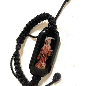 Chavarrieta Black Thread Bracelet Pulsera Roja de hilo de la Santa Muerte