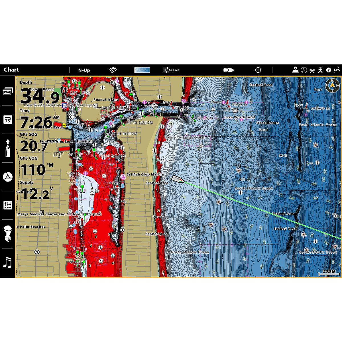 Humminbird 602014-1 CoastMaster Premium Florida V1 Digital GPS Maps Micro Card