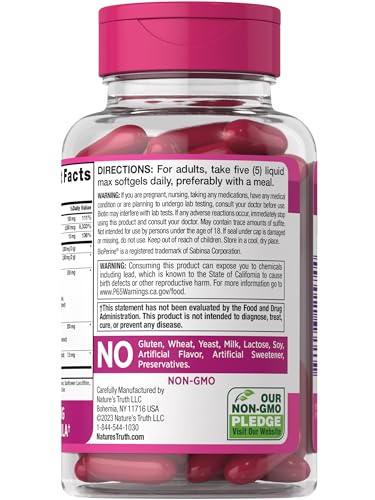 Nature's Truth Collagen Beauty Supplement | 100 Liquid Max Softgels | Non-GMO & Gluten Free Pills | Hydrating Formula