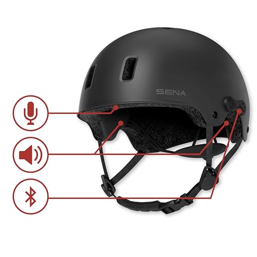 Sena Rumba Multi-Sport E-Bike Bluetooth Helmet (Matte Black, Medium)