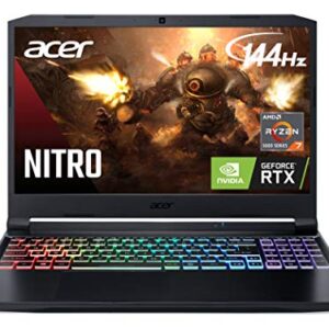 Acer Nitro 5 AN515-45-R92M Gaming, AMD Ryzen 7 5800H (8-Core) | NVIDIA GeForce RTX 3060 Laptop GPU |15.6" FHD 144Hz IPS Display | 16GB DDR4 | 512GB NVMe SSD | WiFi 6 | RGB Backlit Keyboard