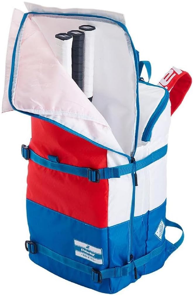 Babolat EVO 3 + 3 Tennis Backpack (White/Blue/Red)