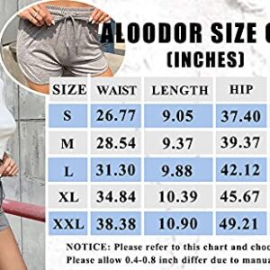 Aloodor Workout Shorts for Women Back to School Running Athletic Shorts Black M