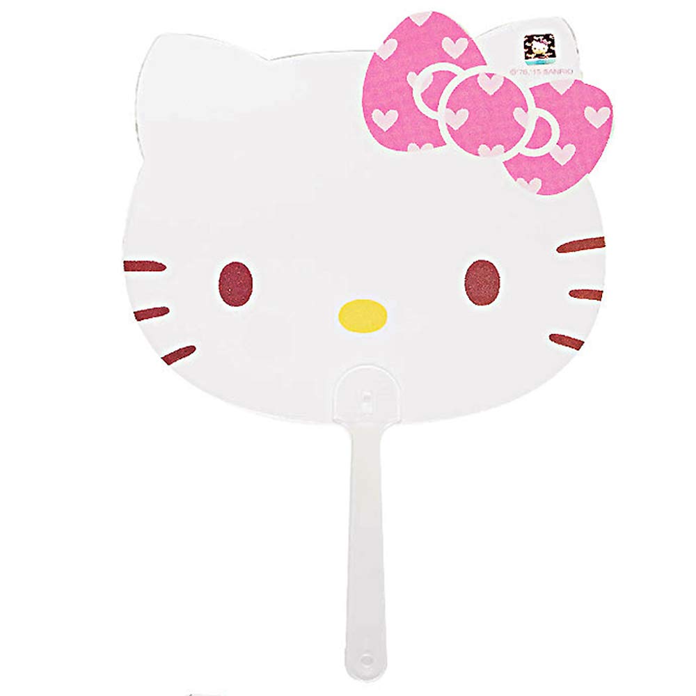 Kitty Sanrio Hello Face Plastic Portable Hand Fan : 1PC (Type A)