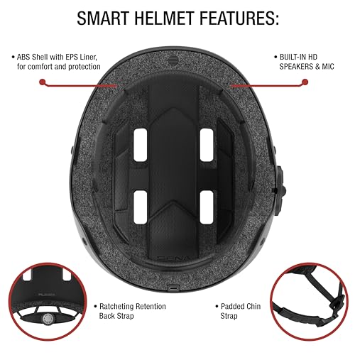 Sena Rumba Multi-Sport E-Bike Bluetooth Helmet (Matte Black, Medium)