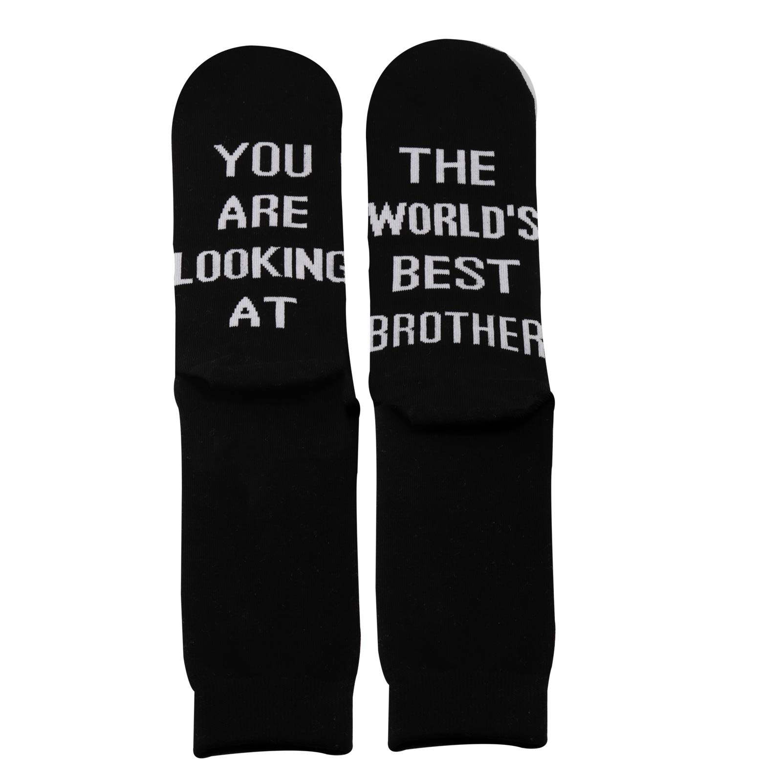 PXTIDY 2 Pairs Funny Brother Socks Awesome Brother Gifts World's Best Brother Crew Socks Gift for Big Brother Best Brother Ever Gift(BEST BROTHER)