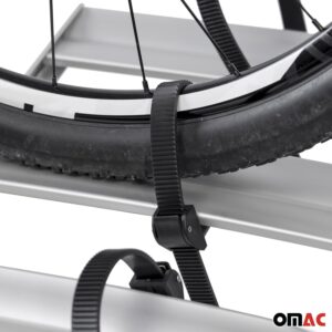 OMAC Auto Accessories Foldable Bike Rack Hitch Mounted | 2 Bicycle Carrier Racks Adjustable Hitches Suitable for Electric Bikes and Fat Bikes