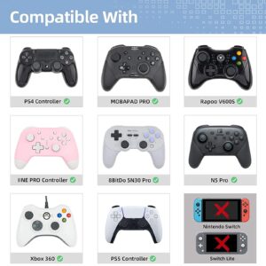 GeekShare Cute Animal Theme Playstation 4 Controller Thumb Grips, Thumbsticks Cover Set Compatible with Switch Pro Controller and PS4 PS5 Controller, 4 Pcs - Dog and Bear