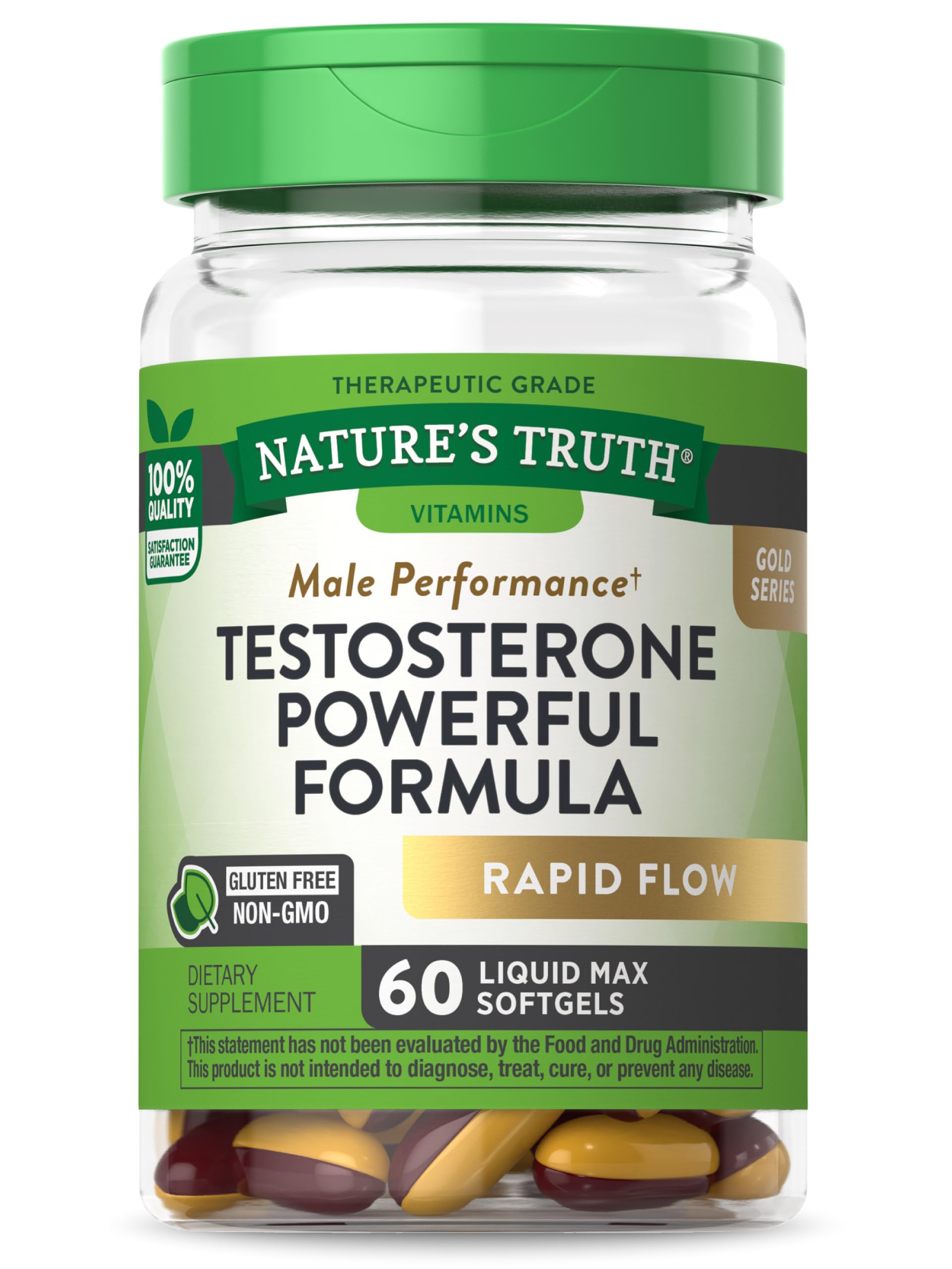 Nature's Truth Testosterone Supplement for Men | 60 Softgels | Non-GMO and Gluten Free Formula