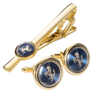 Barry.Wang Mens Cufflinks Tie Clip French Stylish Cuff Links Wedding Shirts Cuff Buttons Elegant Gift Necktie Pin