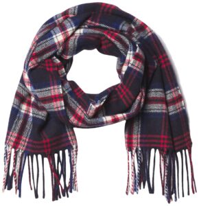 pendleton wool plaid scarf, americana, one size