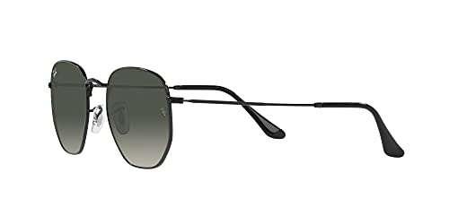 Ray-Ban RB3548 Hexagonal Sunglasses, Black/Grey Gradient, 54 mm