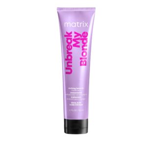 MATRIX Unbreak My Blonde Reviving Leave-In Treatment | Strengthens and Adds Softness and Shine | For Damaged, Lightened and Over Processed Hair | Packaging May Vary | 5.1oz. | Vegan