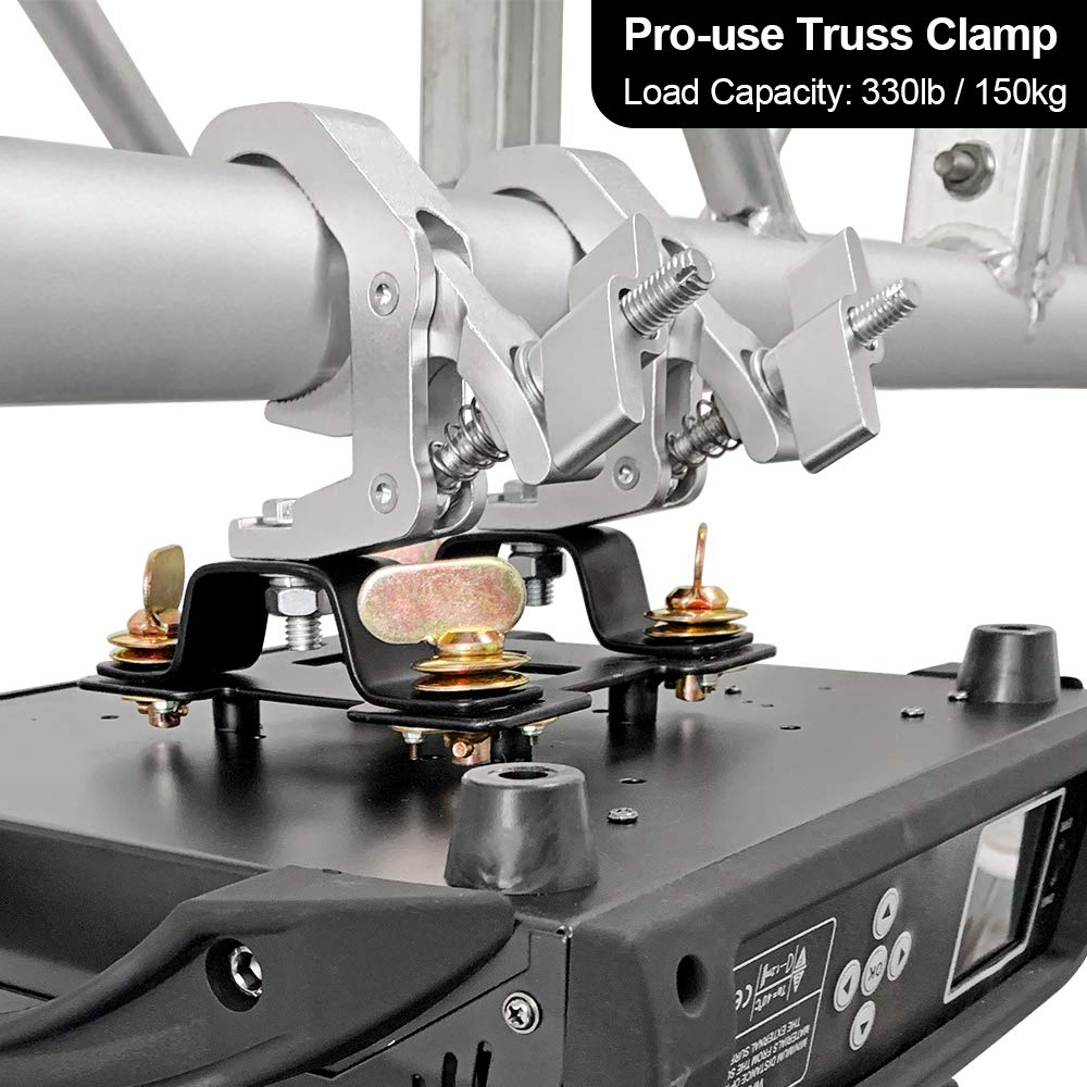 Truss Clamp Stage Lights Clamp 1.57-2.36 Inch, 4PCS Eyeshot Heavy Duty 330lb Premium Pro Clamp, Perfectly Fit OD 40-60mm of Pipe, Quick Release Truss Clamp for Moving Head Par Led lighting Fixtures