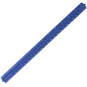 12" Architectural Scale Ruler Aluminum Architect Scale Triangular Scale Ruler for Architects, Draftsman, Students and Engineers, Blue