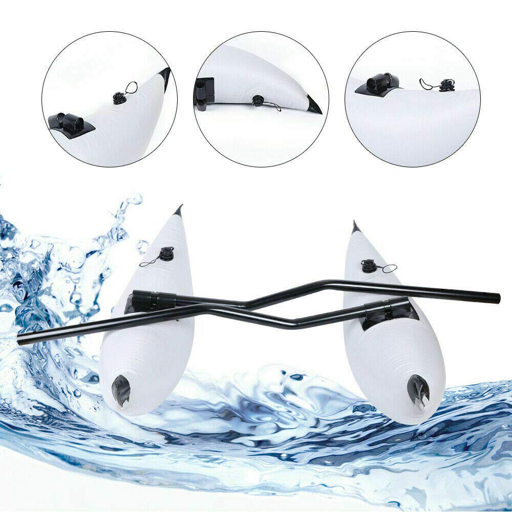 TBVECHI 2Pcs Kayak Outrigger PVC Inflatable Outrigger Canoe Boat Fishing Outrigger Pontoon Fishing Float Stabilizer Kit