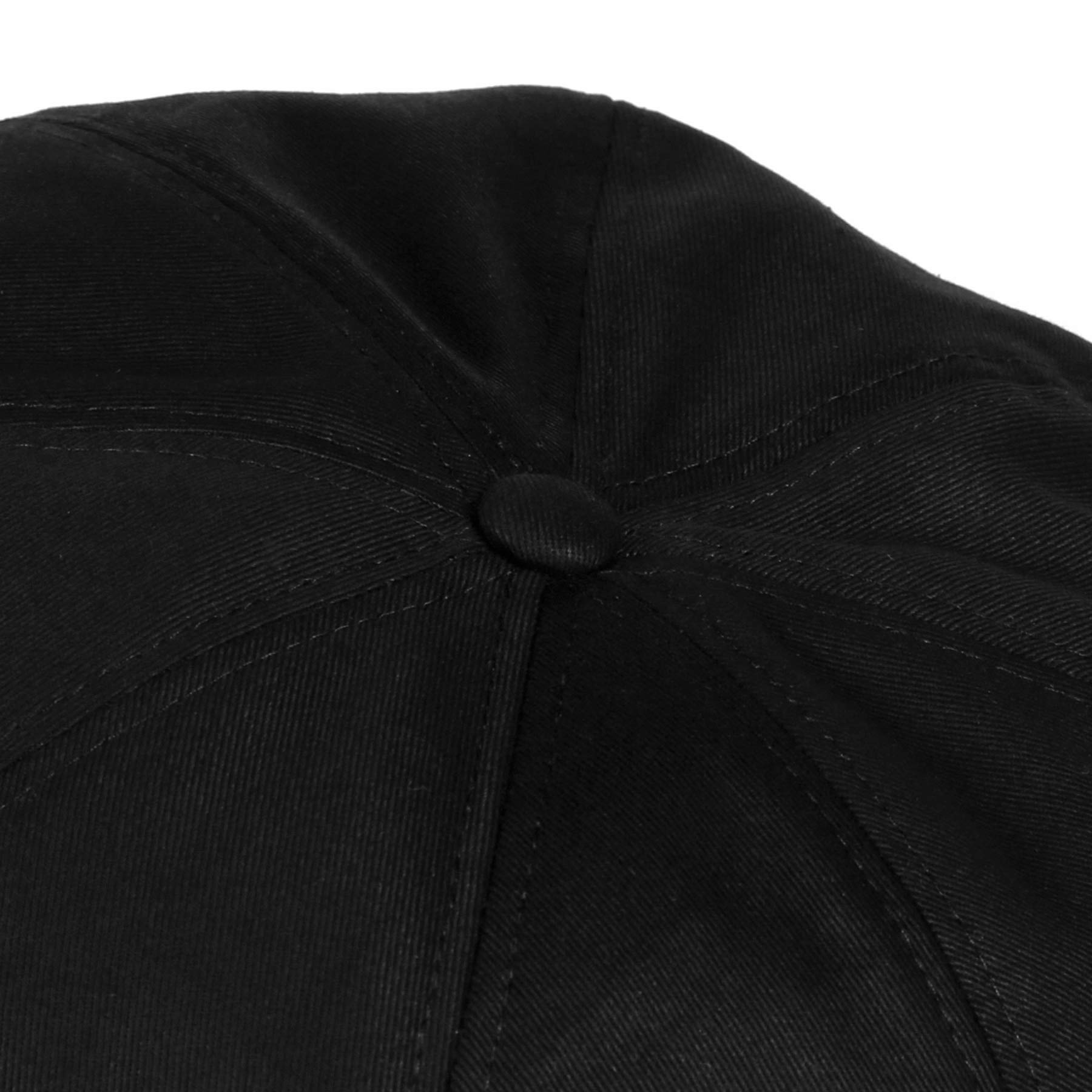 UNDERCONTROL French Artist Casual Adjustbale Strap Military Cotton Plain Color Beret Hat Unisex Hunting Newsboy Cap (Black)