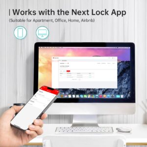 Wi-Fi Smart Deadbolt Lock with Touchscreen Keypad, Keyless Entry Bluetooth Hornbill Smart Front Door Lock Compatible with Alexa, Works with App, Auto-Lock, Remotely Control