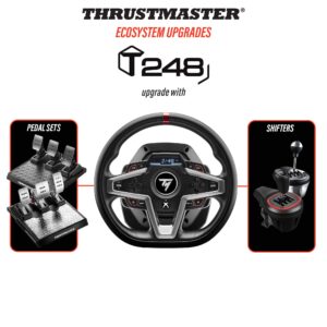 Thrustmaster T248X, Racing Wheel and Magnetic Pedals, HYBRID DRIVE, Magnetic Paddle Shifters, Dynamic Force Feedback, Screen with Racing Information (Compatible with XBOX Series X/S, One, PC)