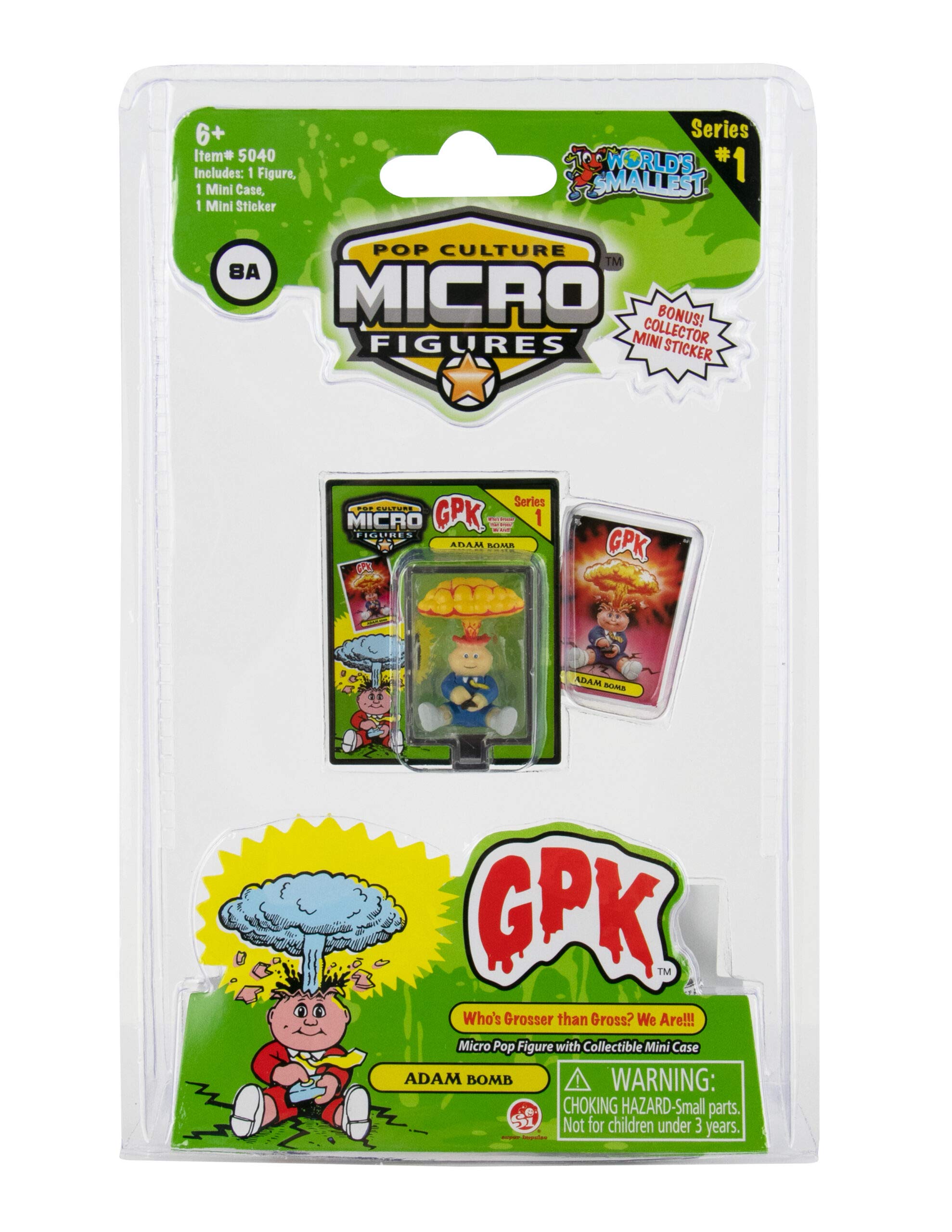 Worlds Smallest World's Smallest GPK Garbage Pail Kids Bundle Set of 6 Mini Figures