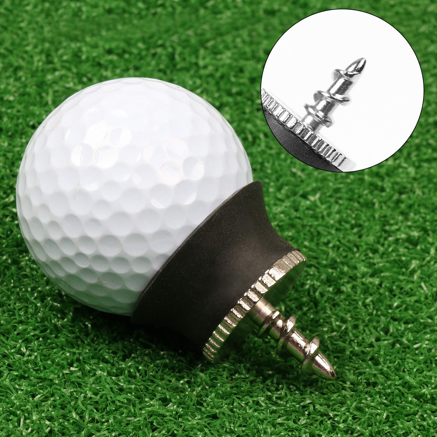 Devikka Golf Ball Pick Up Retriever, Suction Cup Golf Ball Grabber Sucker Tool for Putter Grip Golf Accessory, Black