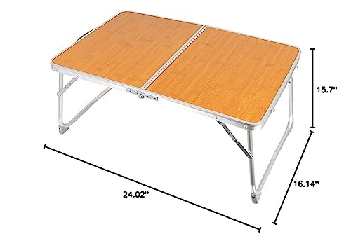 Hauunwey Folding Camping Tables Lightweight Sturdy Aluminum Outdoor Folding Table with Carrying Bag for Camp, Picnic, Beach(Small)