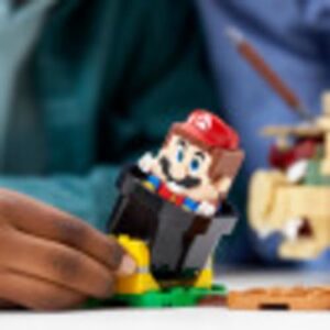 LEGO Super Mario Bowser's Airship 1,152 Piece Building Kit, Unveils Detailed Interior, Includes Kamek, Rocky Wrench, Goomba, POW Block, Cannon Start Pipe, For Ages 8+