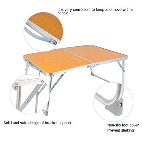 Hauunwey Folding Camping Tables Lightweight Sturdy Aluminum Outdoor Folding Table with Carrying Bag for Camp, Picnic, Beach(Small)