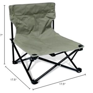 TIYASTUN Low Beach Chairs for Adults,Lightweight Camping Chair, Camp Chair, Folding Chairs for Outside Folding Lawn Chairs for Camping Beach Concert, Low Profile Low Back