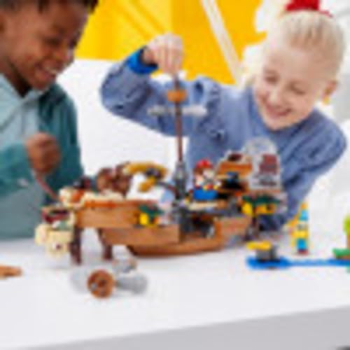 LEGO Super Mario Bowser's Airship 1,152 Piece Building Kit, Unveils Detailed Interior, Includes Kamek, Rocky Wrench, Goomba, POW Block, Cannon Start Pipe, For Ages 8+