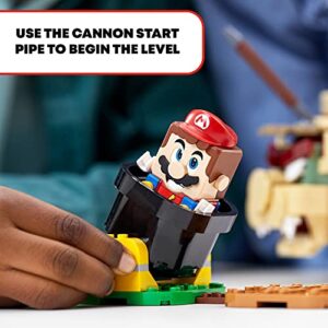 LEGO Super Mario Bowser's Airship 1,152 Piece Building Kit, Unveils Detailed Interior, Includes Kamek, Rocky Wrench, Goomba, POW Block, Cannon Start Pipe, For Ages 8+