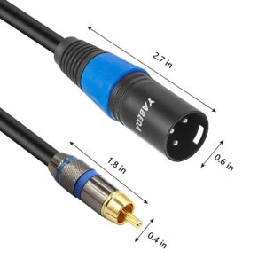 YABEDA RCA to XLR Cable,Heavy Duty Dual RCA Male to Dual XLR Male HiFi Stereo Audio Connection Microphone Interconnect Cable - 3Feet