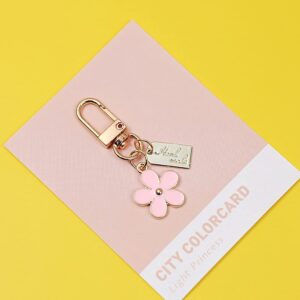 HOSBY 3 Pcs Keychains for Women, Bag Charm Flower Key Chain Car Key Ring Pendant for Purse, Handbag Bag, Earphone Case Decoration