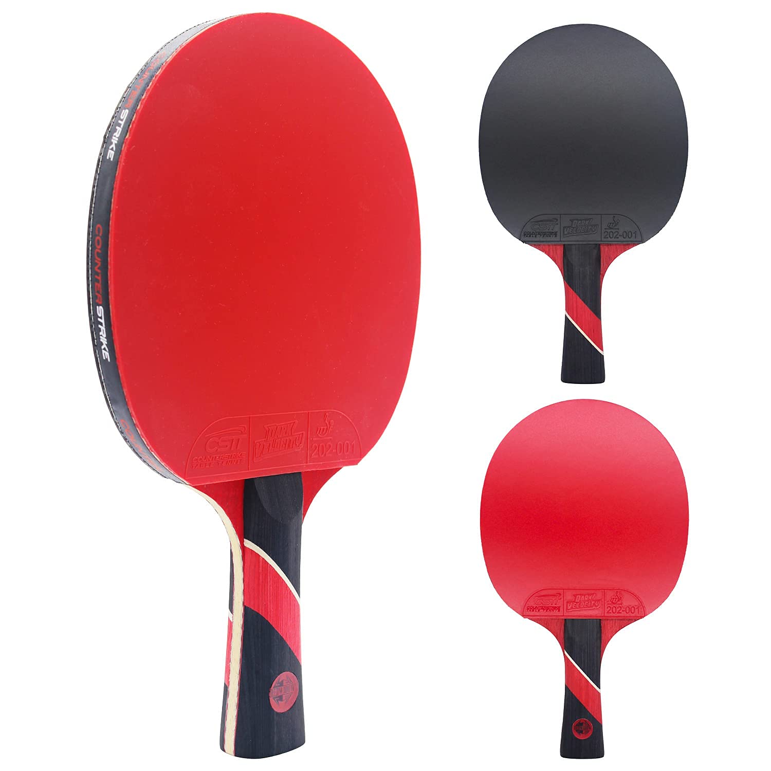 Counterstrike Red Widow Ping Pong Paddle | Unbelievable Carbon Speed | Professional Ping Pong Paddle | Professional Table Tennis Paddle | ITTF Approved | Tournament Legal