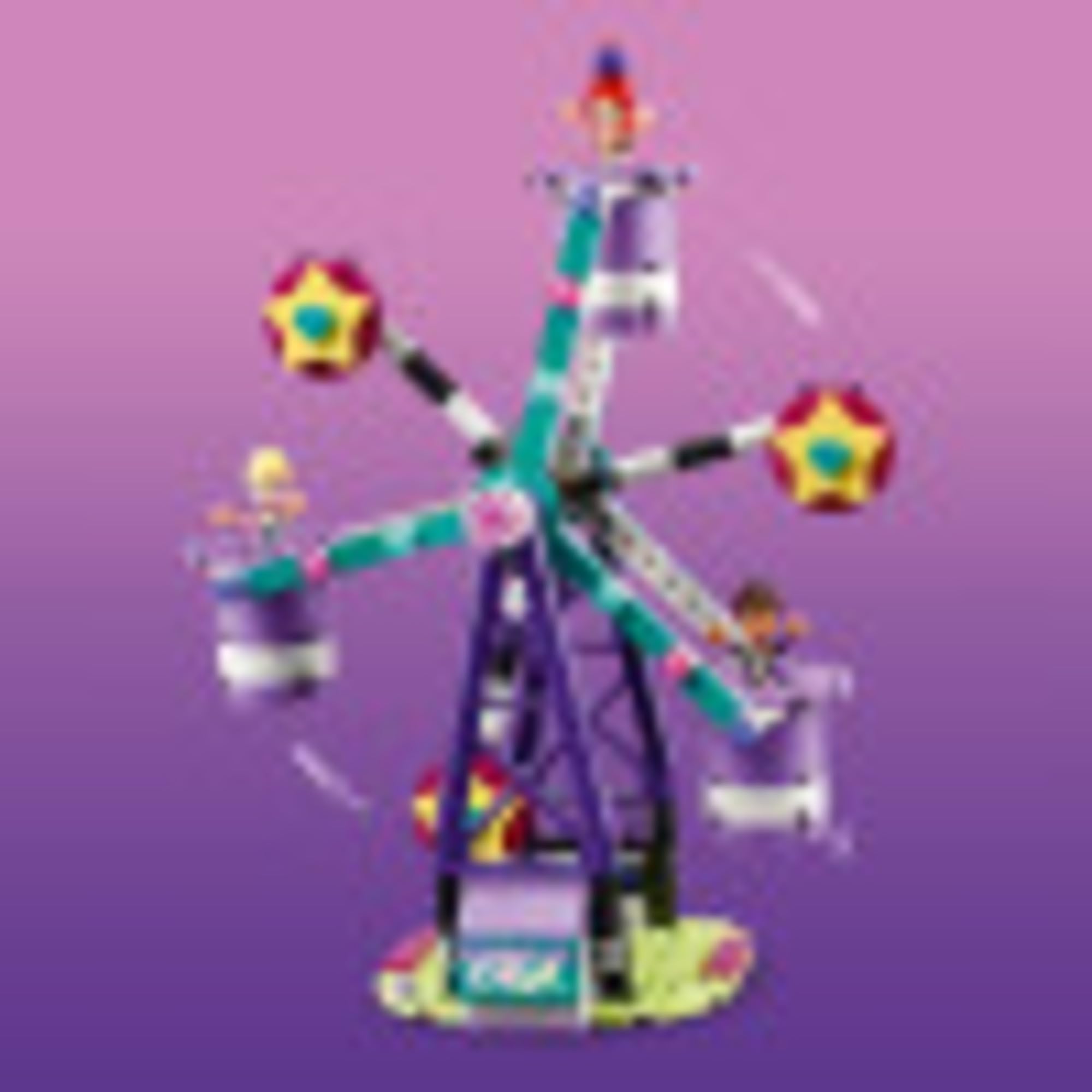 LEGO Friends Magical Ferris Wheel and Slide 41689 Building Kit for Kids Theme Park with 3 Mini-Dolls; New 2021 (545 Pieces)