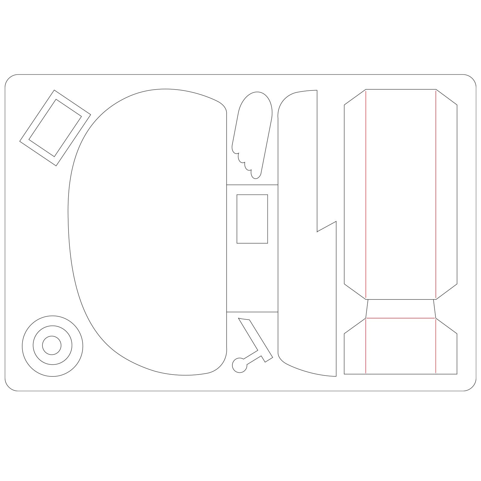 Sizzix ScoreBoards L Die Camper 3-D by Eileen Hull, 665155