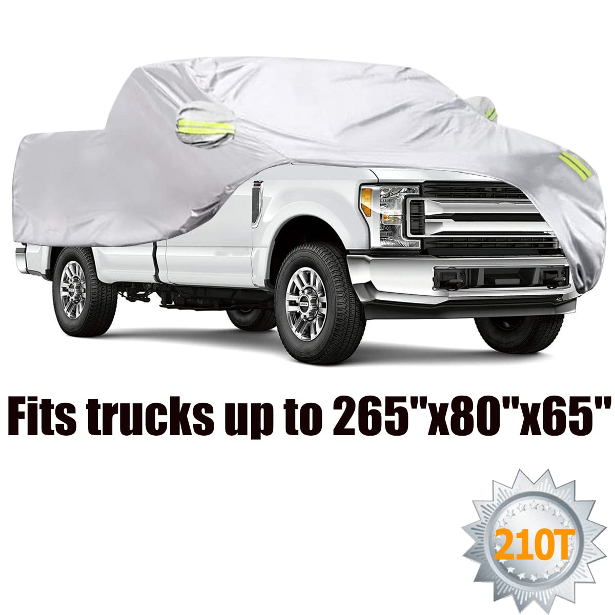 Truck Cover Waterproof All Weather Compatible with 1990-2021 F-150 Full Outdoor Truck Pickup Car Covers Lightweight Breathable Covers for Car UV Protection/Windproof/Dustproof/Scratch Resistant