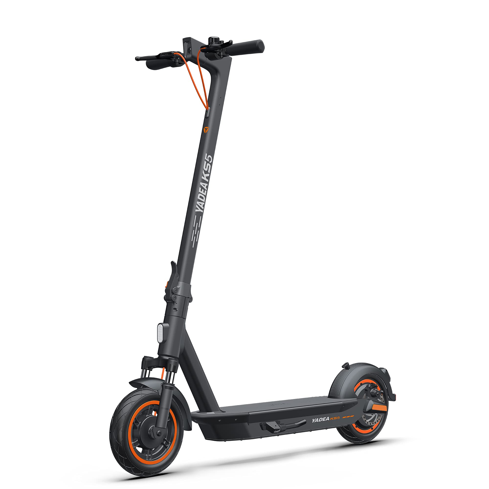 Yadea KS5 Foldable Electric Scooter for Adults, 18.6 mph, 25 miles range, 16% hill grade, 41 lbs, Smoky Gray