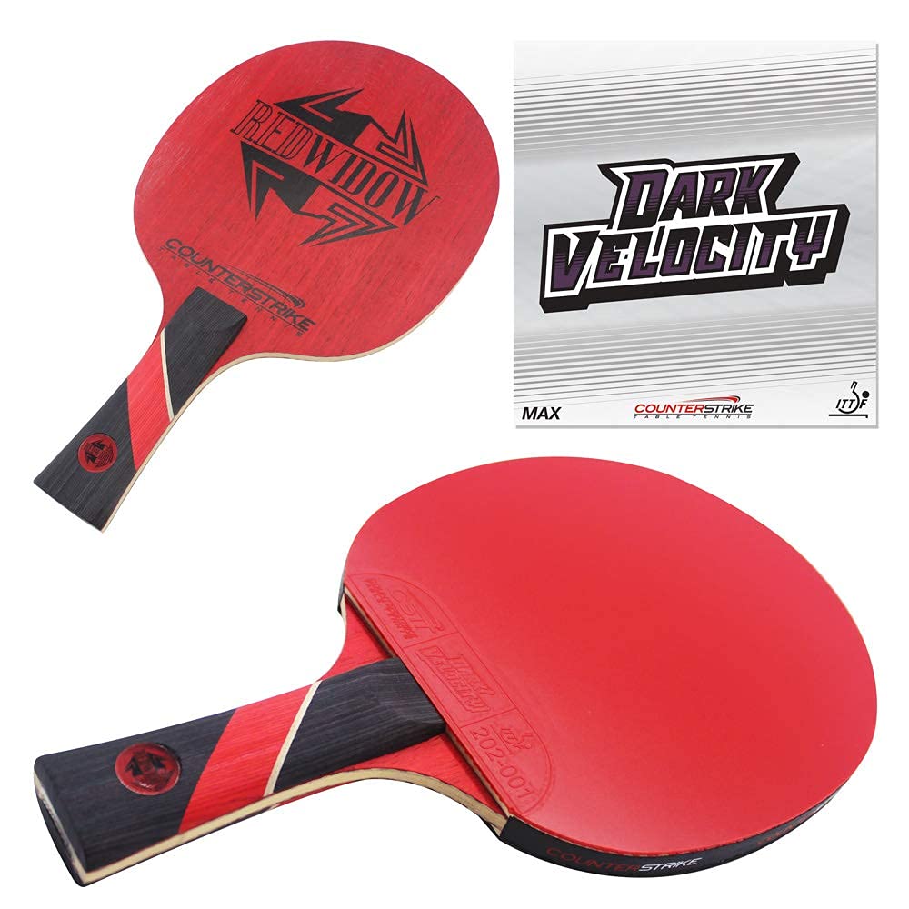 Counterstrike Red Widow Ping Pong Paddle | Unbelievable Carbon Speed | Professional Ping Pong Paddle | Professional Table Tennis Paddle | ITTF Approved | Tournament Legal