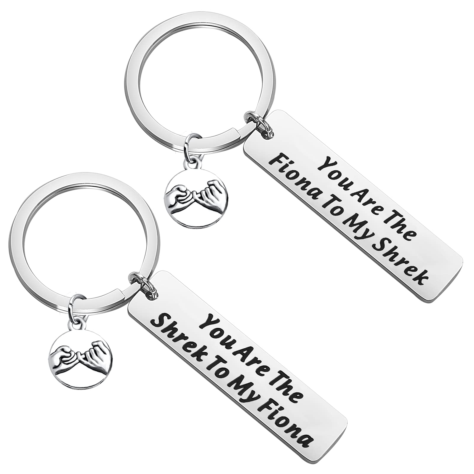 FAADBUK Shrek Set Keychain Shrek Fans Inspired Gift You're The Shrek to My Fiona Jewelry for Best Friend Couple (Shrek & Fiona K-S)