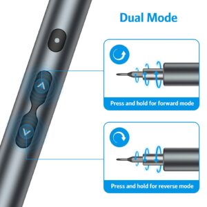 AMIR 62 In 1 Automatic Screwdriver, Mini Electric Precision Screwdriver Set, Power Small Cordless Torque Repair Tools With 48 Magnetic Bits, Led Light, USB Charge, Fix Phone Laptop Toys Watch Camera