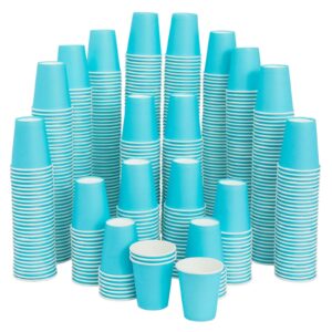 stockroom plus 600 pack 3 oz paper cups - disposable bathroom cups, small mouthwash cups - espresso cups, blue paper cups for party, picnic, bbq, travel, and event