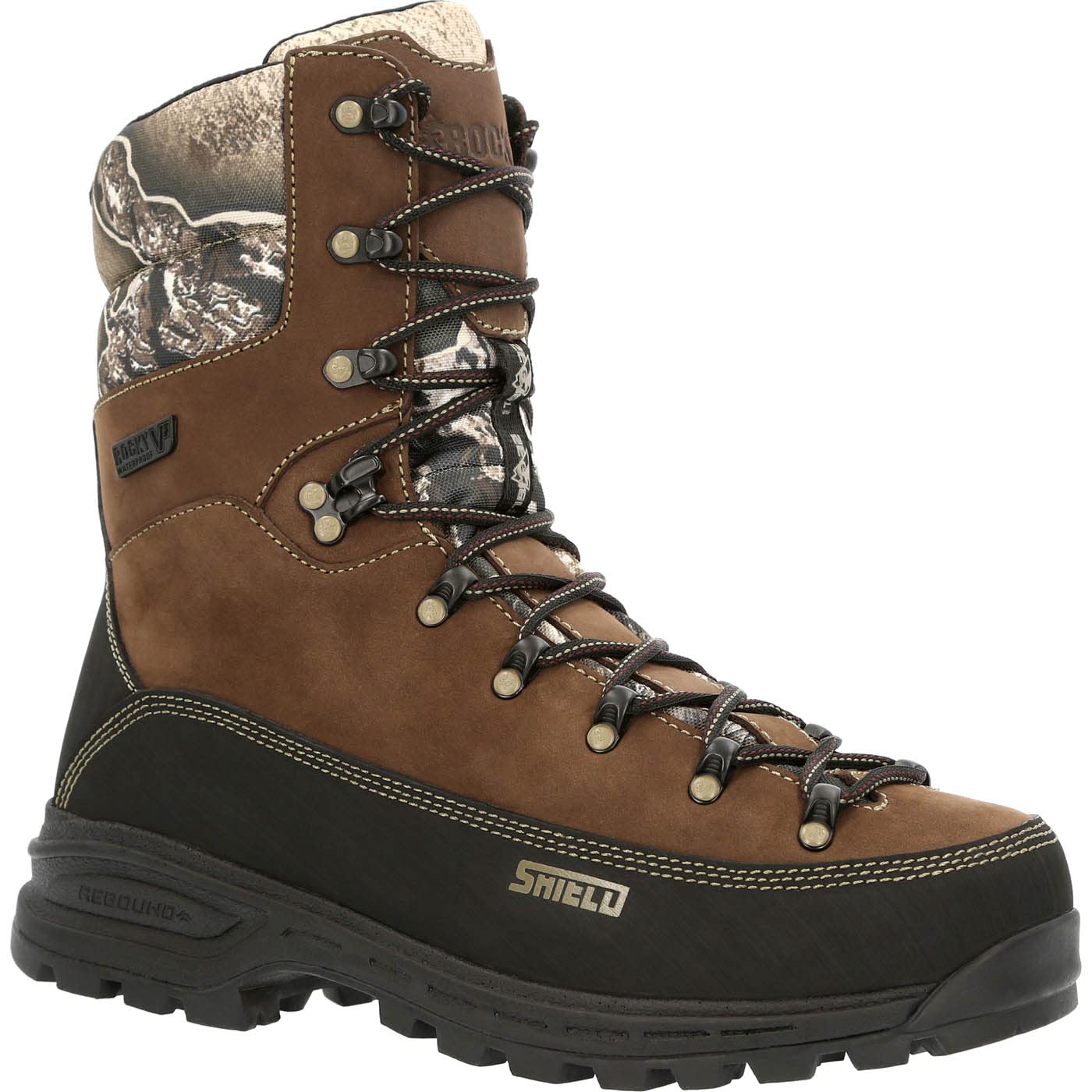 ROCKY MTN Stalker Pro Waterproof 800G Insulated Mountain Boot Size 10.5(W) Brown Black