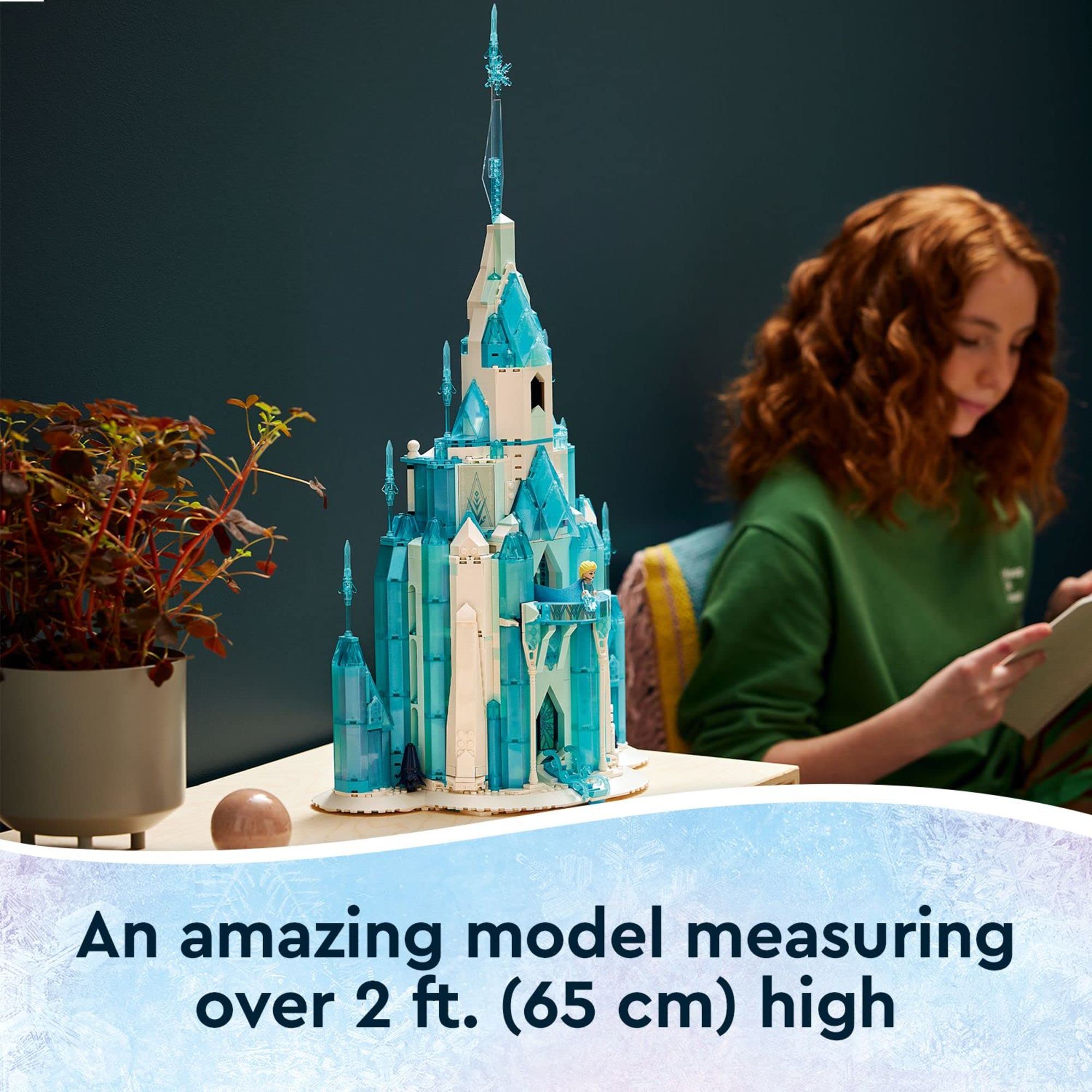 LEGO Disney Princess The Ice Castle Building Toy 43197, with Frozen Anna and Elsa Mini Doll Figures and Olaf Figure, Disney Castle Kit to Build, Disney Gift Idea, Castle Toy for Kids Age 6+ Years Old