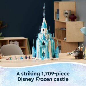 LEGO Disney Princess The Ice Castle Building Toy 43197, with Frozen Anna and Elsa Mini Doll Figures and Olaf Figure, Disney Castle Kit to Build, Disney Gift Idea, Castle Toy for Kids Age 6+ Years Old