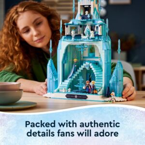 LEGO Disney Princess The Ice Castle Building Toy 43197, with Frozen Anna and Elsa Mini Doll Figures and Olaf Figure, Disney Castle Kit to Build, Disney Gift Idea, Castle Toy for Kids Age 6+ Years Old