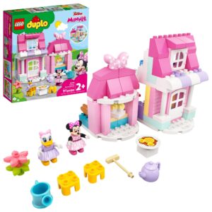 LEGO DUPLO Disney Minnie’s House and Café 10942 Dollhouse Building Toy for Kids, Boys and Girls, with Minnie Mouse and Daisy Duck (91 Pieces)