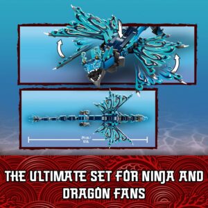 LEGO NINJAGO Water Dragon Toy, 71754 Building Set with 5 Minifigures and Weapons, Ninja Gifts for 9 Plus Years Old Kids, Boys & Girls